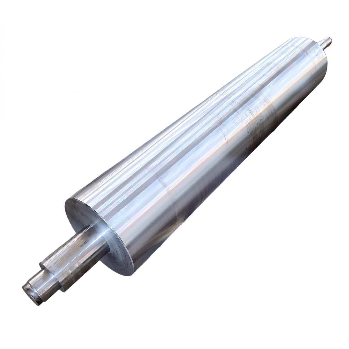 Chrome plated roller fresh off the grinder