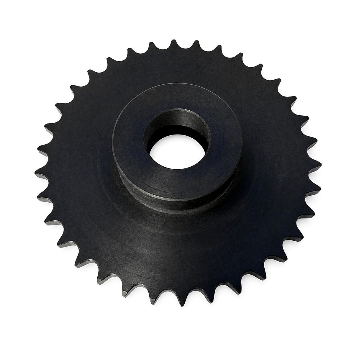 Black nylon sprocket with machined hub