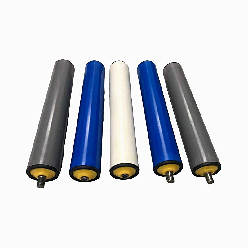 PVC light duty conveyor rollers with polymer end caps