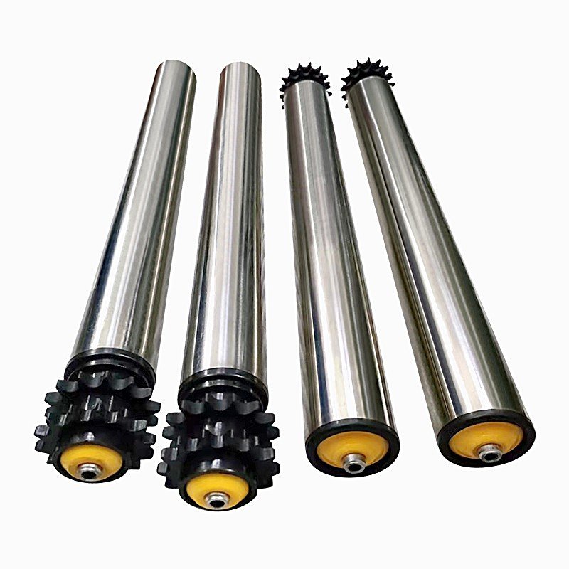 Stainless sprocket rollers with single and double sprockets thumbnail