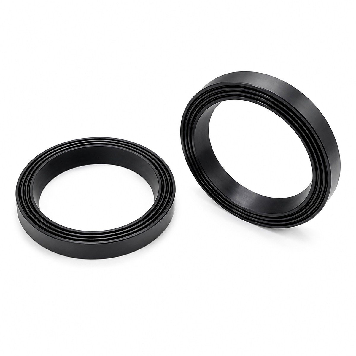 Black UHMW-PE grooved wear rings