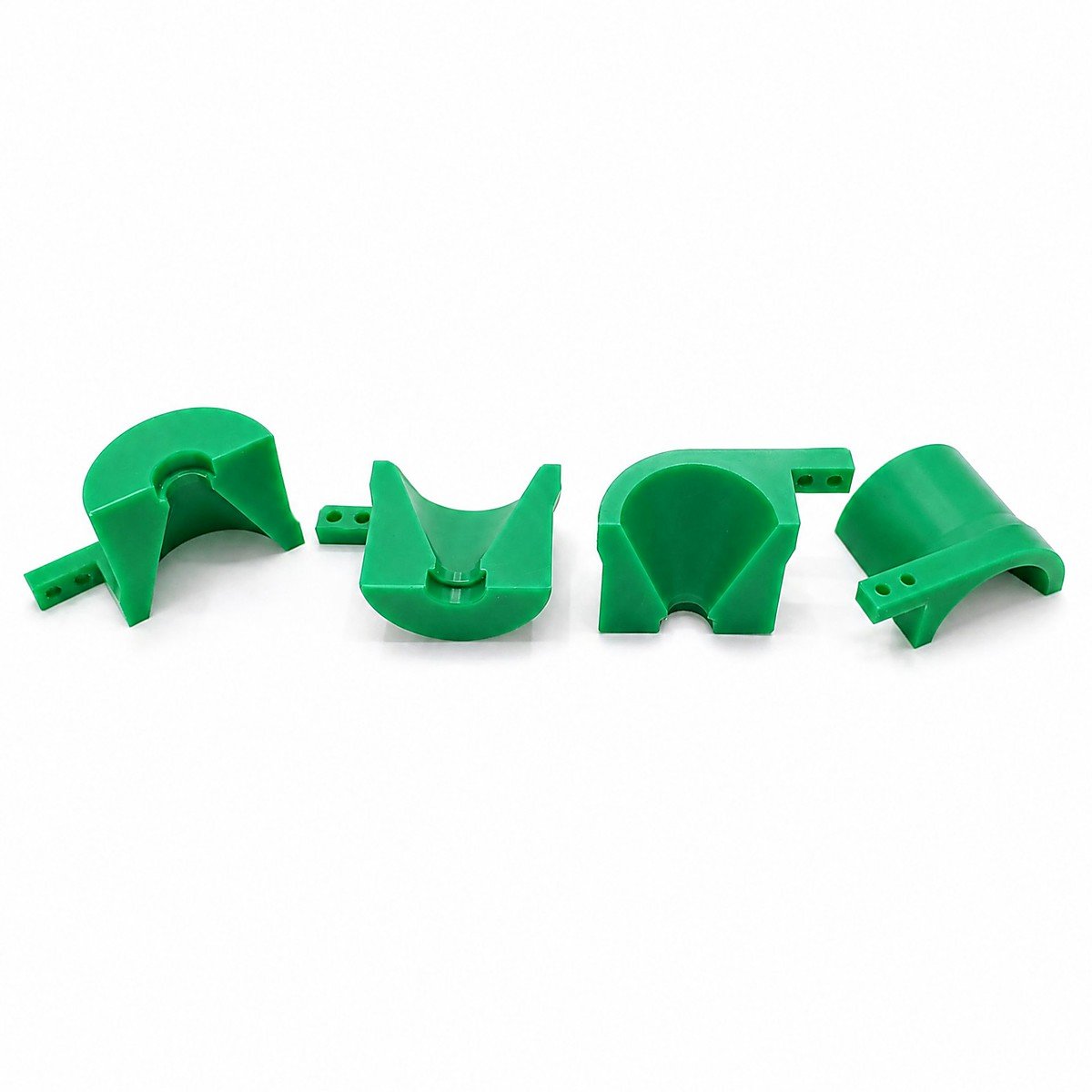 Green UHMW-PE pipe saddle wear parts