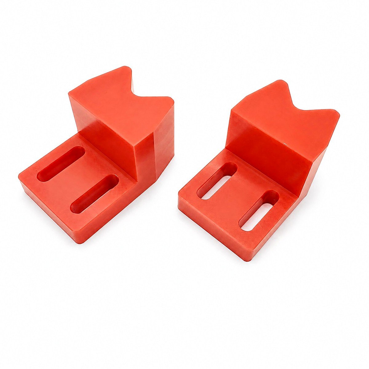 Red UHMW-PE V-block brackets